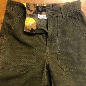 Green Corduroy Mom Jeans